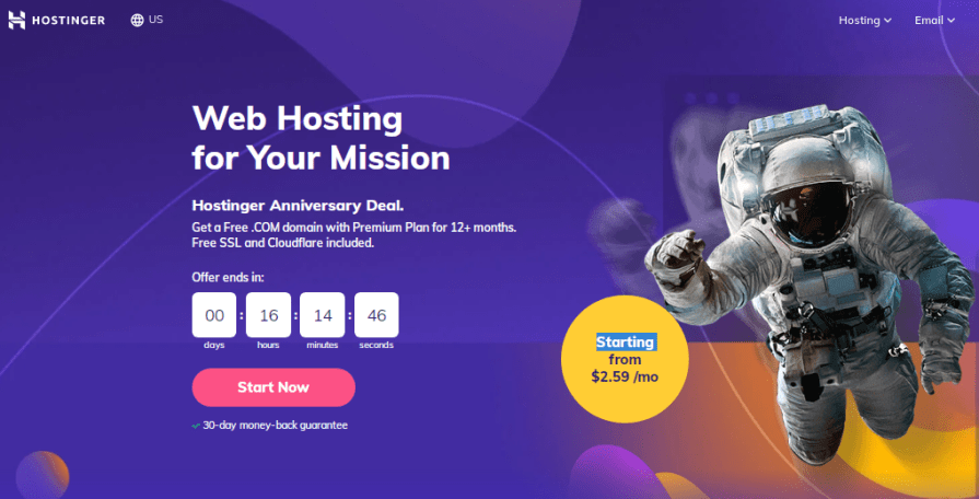 Hostinger web hosting 